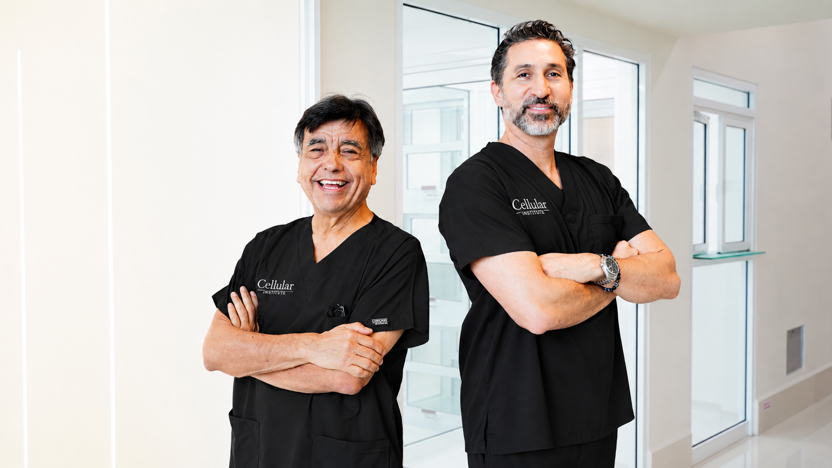 Two doctors standing next two each other