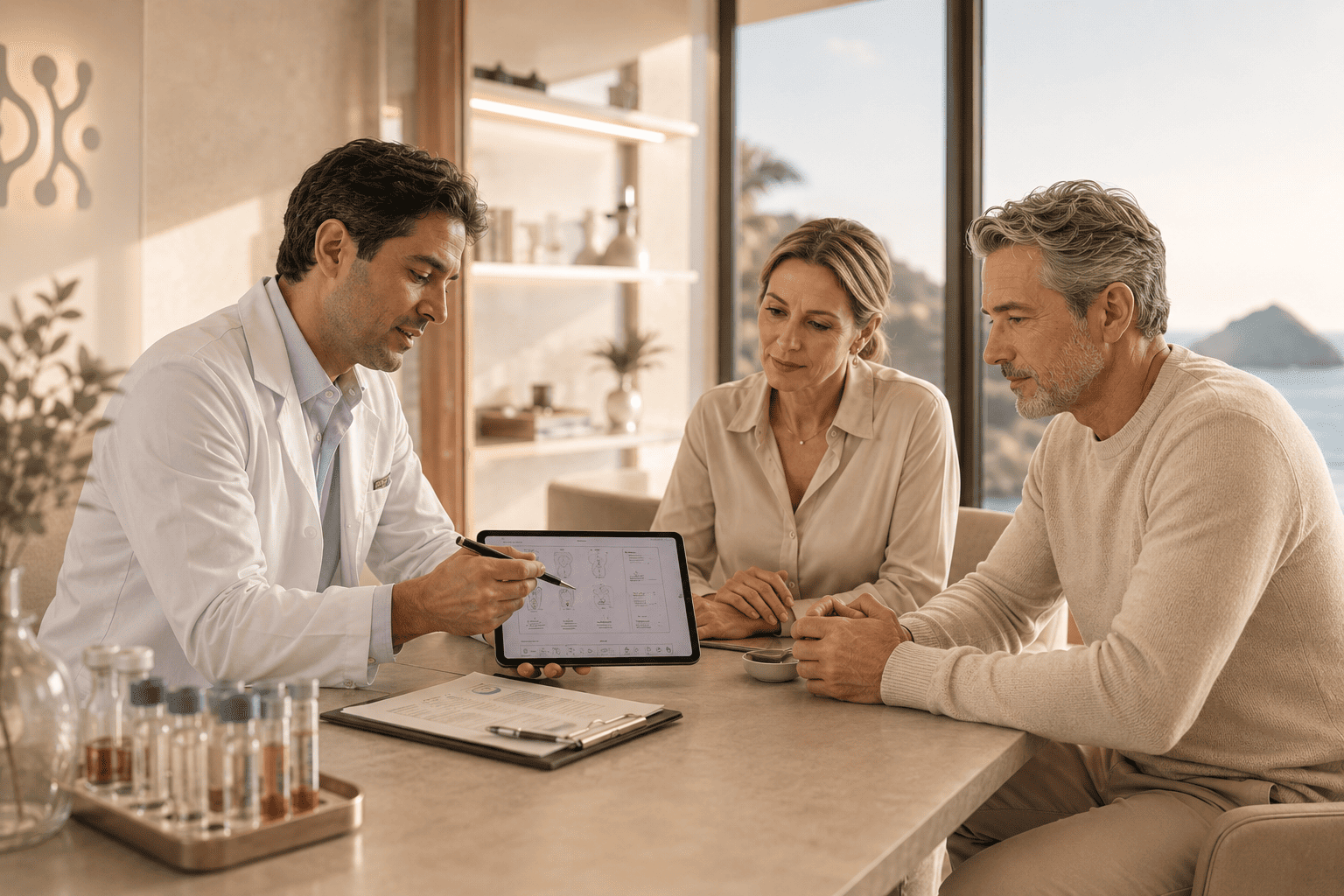 Patient reviewing stem cell therapy cost and treatment options in Mexico