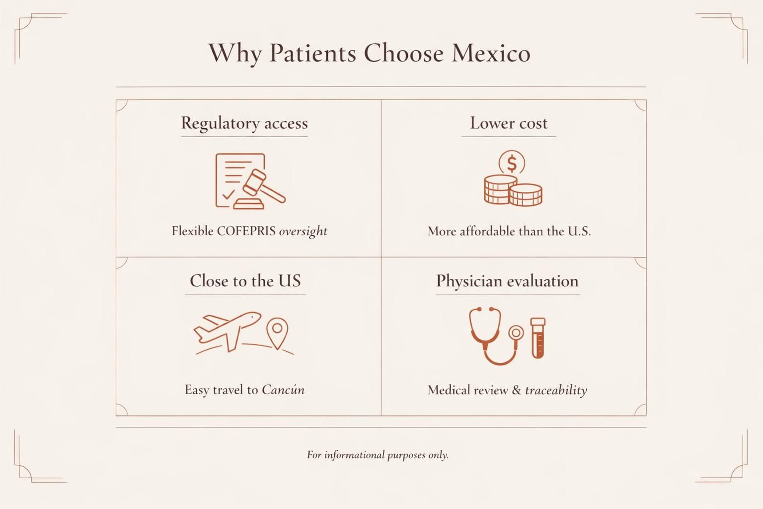 Cuatro puntos clave sobre viajar a México para terapia con células madre.